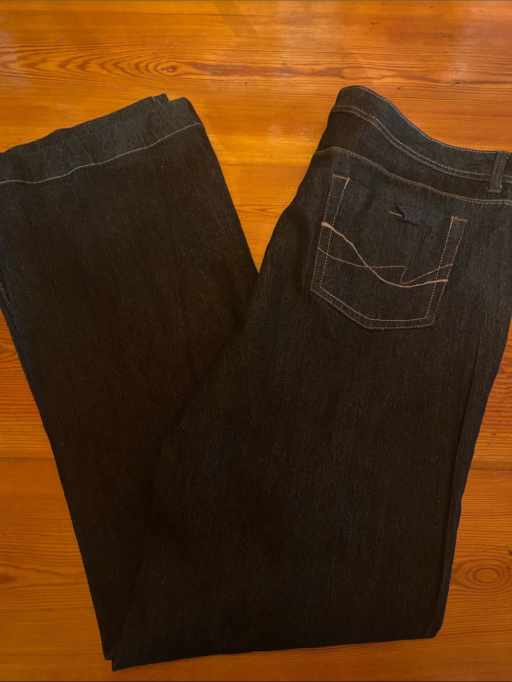 Faded Glory Indigo Wide-Leg Trouser Jeans